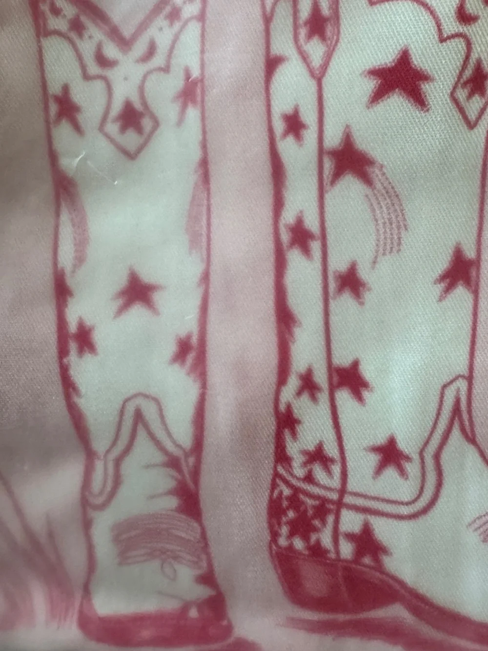 Katie Kime Short Pajama Set. Pink with western theme print. New with tags. Small - Picture 4 of 5